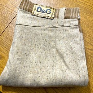 Dolce and Gabbana Vintage Wool/Courduroy Bootcut Trouser Pant
